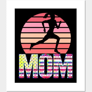 MOM (woman runner) Mothers Day Posters and Art